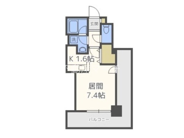 北１２条駅 徒歩4分 7階の物件間取画像